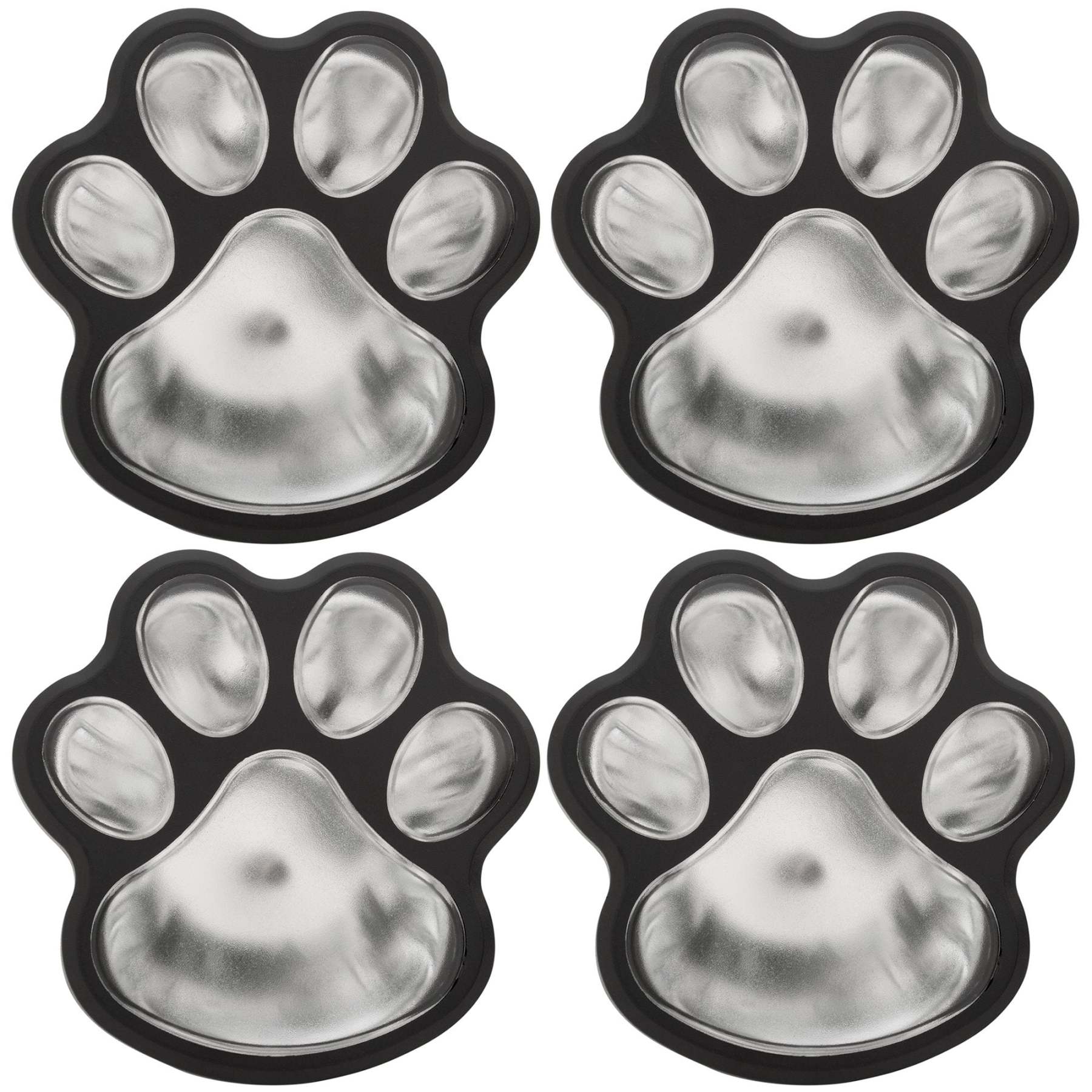 Paw Print Solar Ground Lights - Set of 4