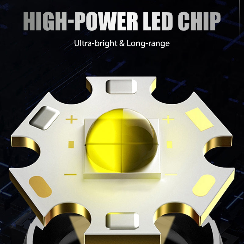 Rechargeable P50 LED Flashlight with Adjustable Zoom