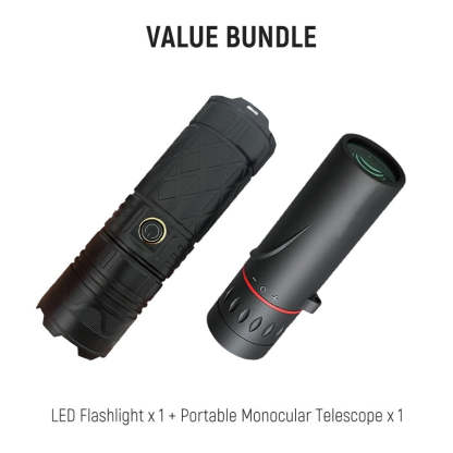 Rechargeable P50 LED Flashlight with Adjustable Zoom