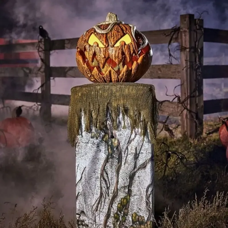 Halloween Rise and Fall Makes a Terrifying Sound Animatronic Pumpkin