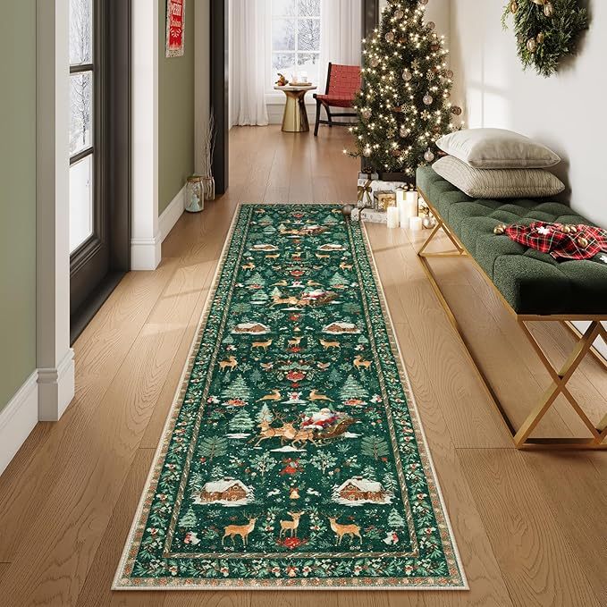 ⏰This Week Special Price🏆 60K+ SOLD!🎁🎄Soft Christmas Tree Santa Claus Carpet Runner