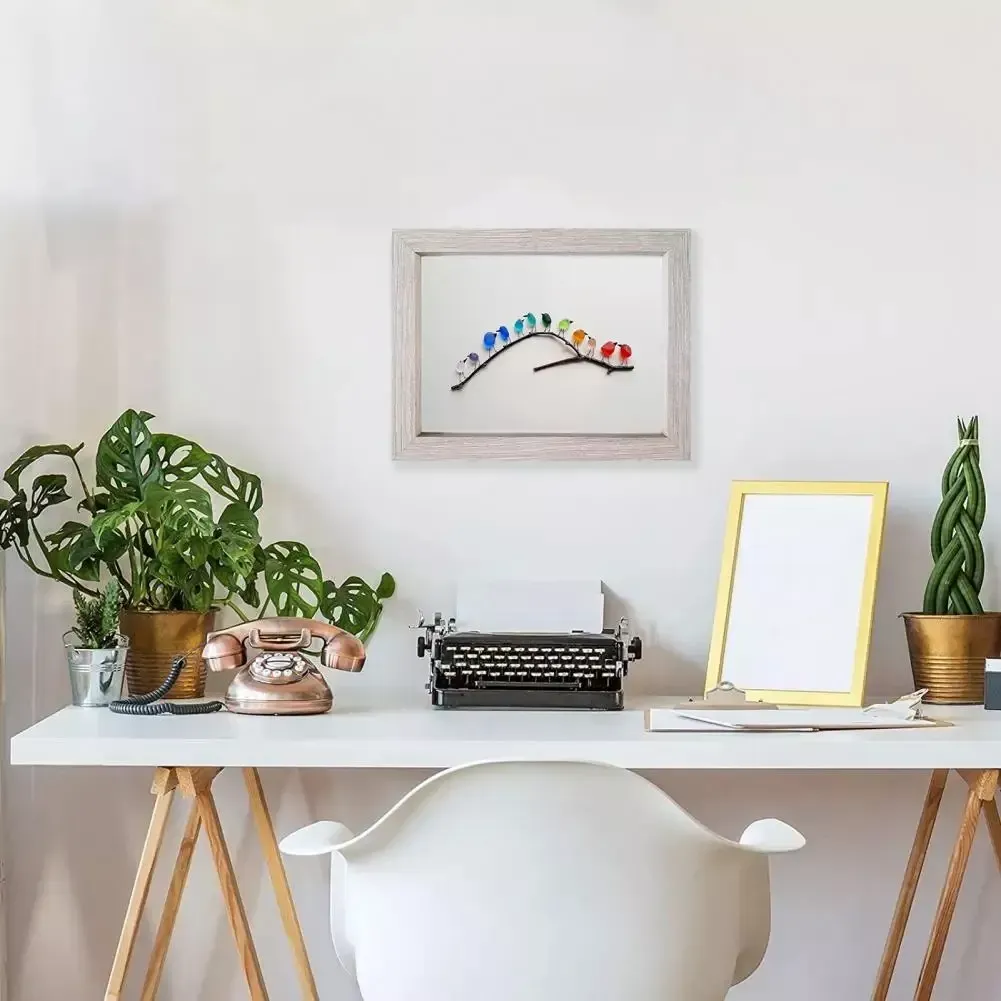 🏆 50K+ SOLD!⏰This Week Special Price⚡Sea Glass Rainbow Birds - A Truly Unique Handmade Artwork