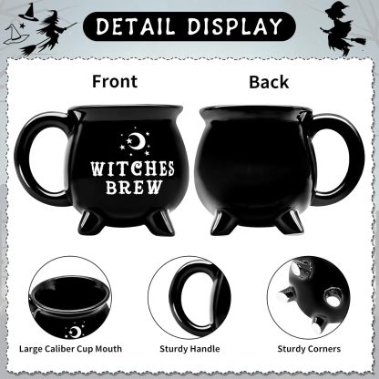 Witches Brew Cauldron Stoneware Mug