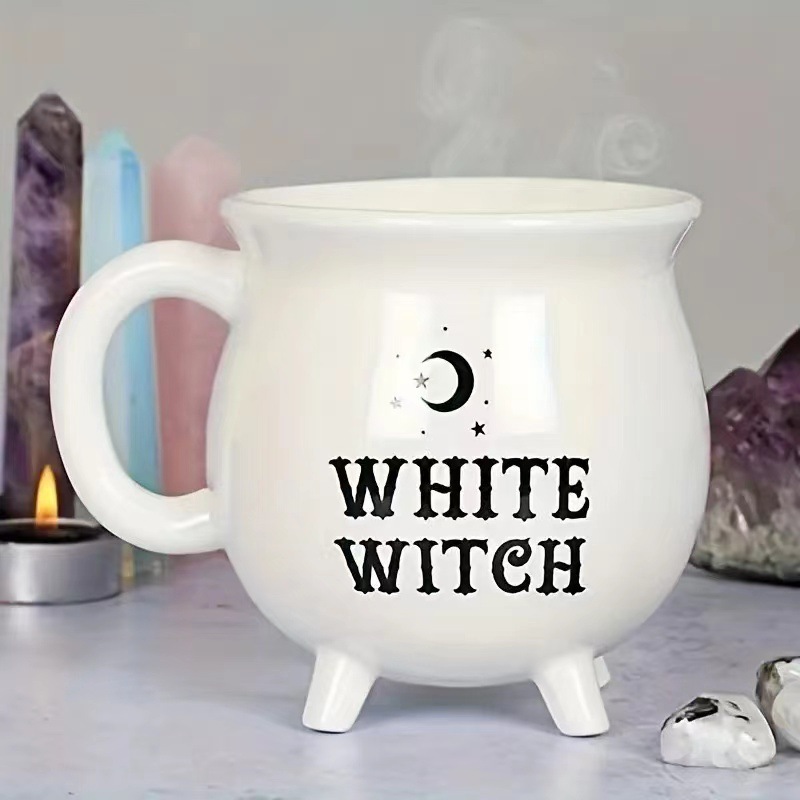 Witches Brew Cauldron Stoneware Mug