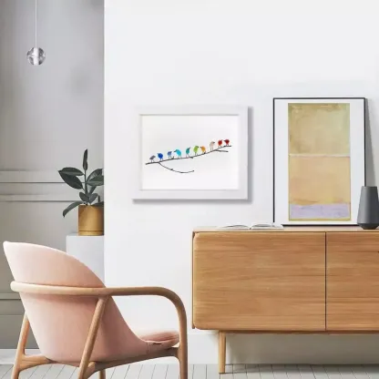 🏆 50K+ SOLD!⏰This Week Special Price⚡Sea Glass Rainbow Birds - A Truly Unique Handmade Artwork
