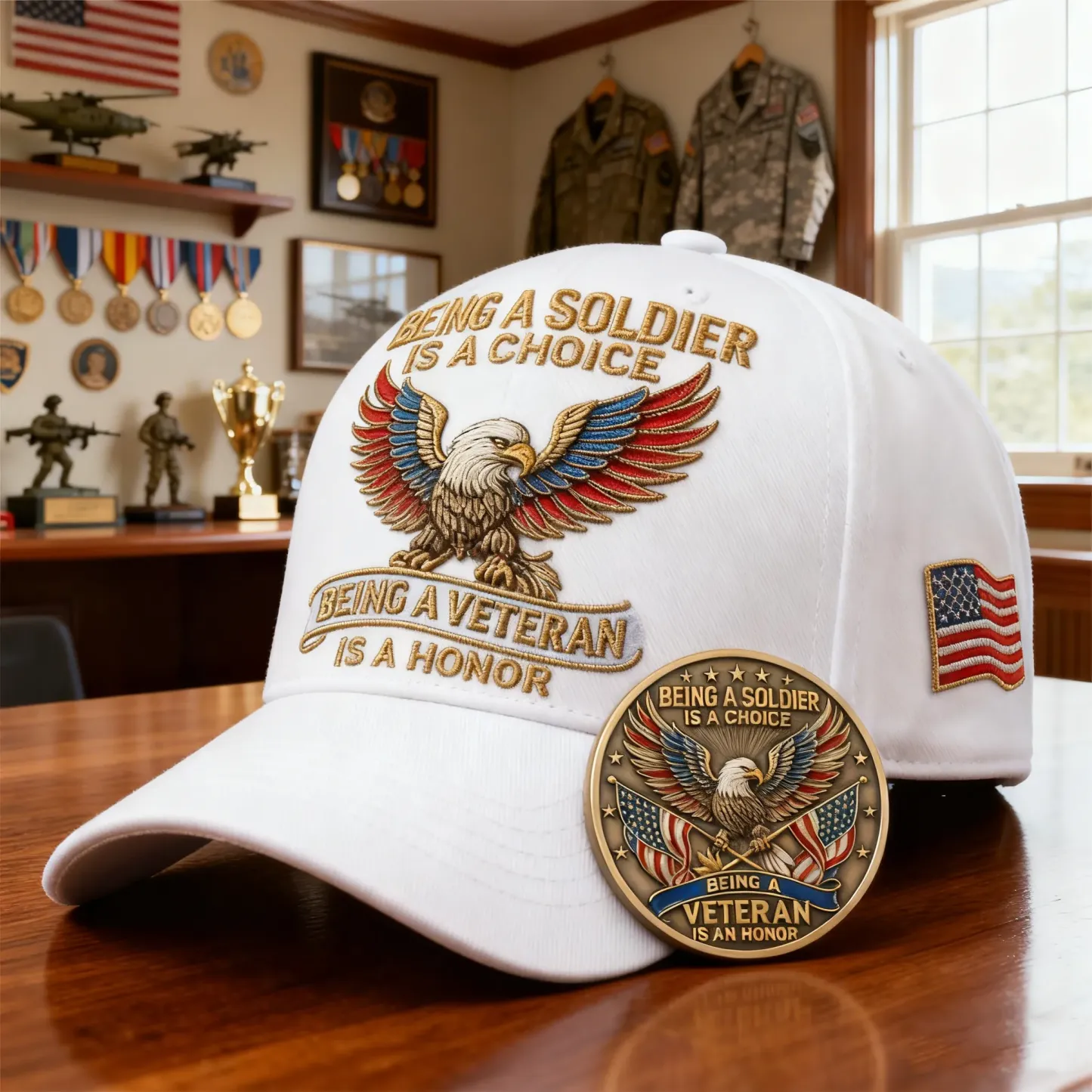 🏆Flash Sale 60% OFF - 🦅 “Being a Soldier , Being a Veteran” Commemorative Set ✨ - A Tribute to Duty, Courage, and Honor 