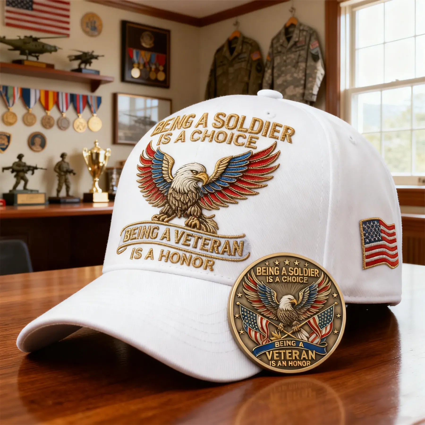 🏆Flash Sale 60% OFF - 🦅 “Being a Soldier , Being a Veteran” Commemorative Set ✨ - A Tribute to Duty, Courage, and Honor 