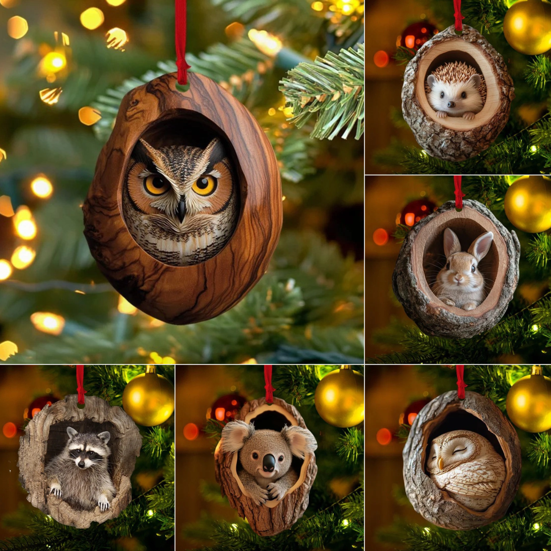 [Copy]Forest Animal Christmas Ornaments – Cozy Holiday Decor