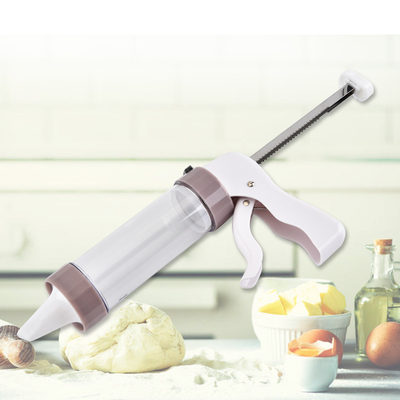 Stainless Steel Cookie Press Gun Kit: Easy Shaping & Durable Build