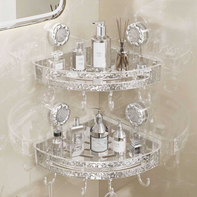 🔥Corrugated Suction Cup Shower Caddy – No Drilling, Space Saver