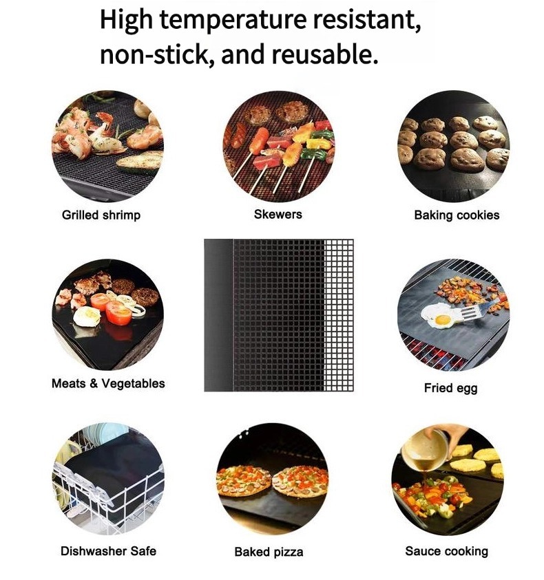 🔥50% OFF TODAY🔥Non-stick BBQ Grill Mesh Mat (Safe and Food-Grade)