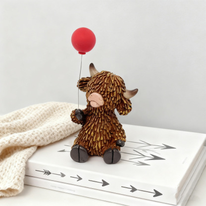 "I Love You" Highland Cow Statue – A Heartwarming Keepsake for Someone Special 🐂❤️