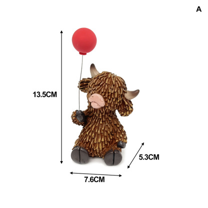 "I Love You" Highland Cow Statue – A Heartwarming Keepsake for Someone Special 🐂❤️