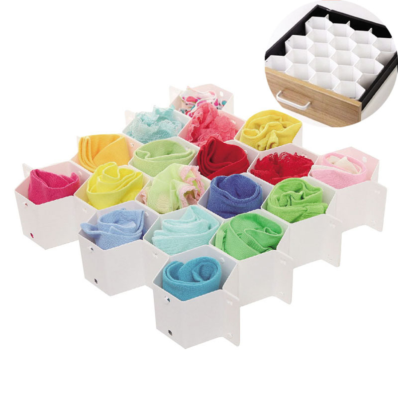 🔥BUY MORE SAVE MORE—(1 SET=8 PCS)DIY Plastic Grid Honeycomb Drawer Divider