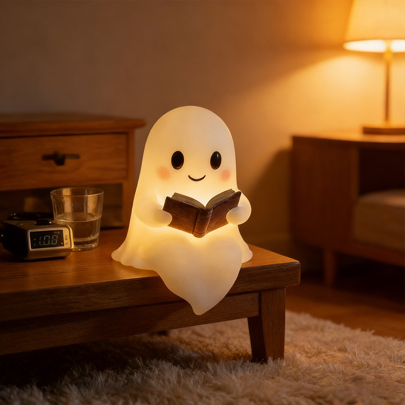 Lighted Boo Ghost Reading Tabletop Decor