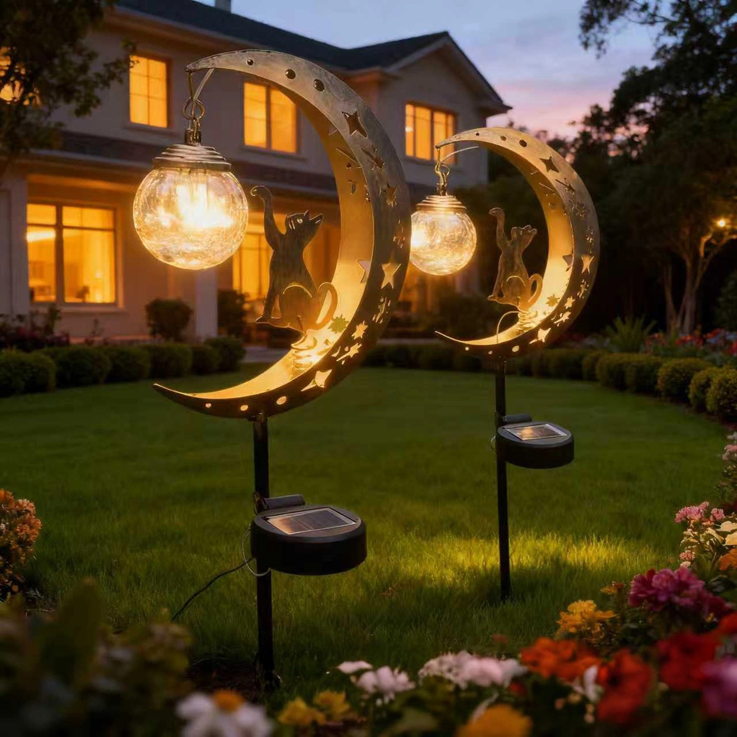 🌙✨Hummingbird Moon Solar Garden Stake Light💋