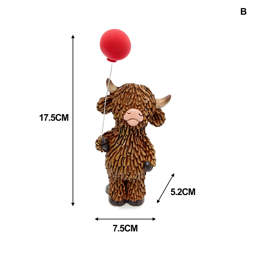 "I Love You" Highland Cow Statue – A Heartwarming Keepsake for Someone Special 🐂❤️