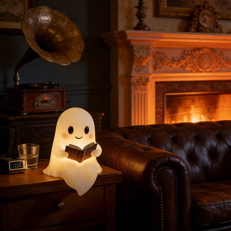Lighted Boo Ghost Reading Tabletop Decor