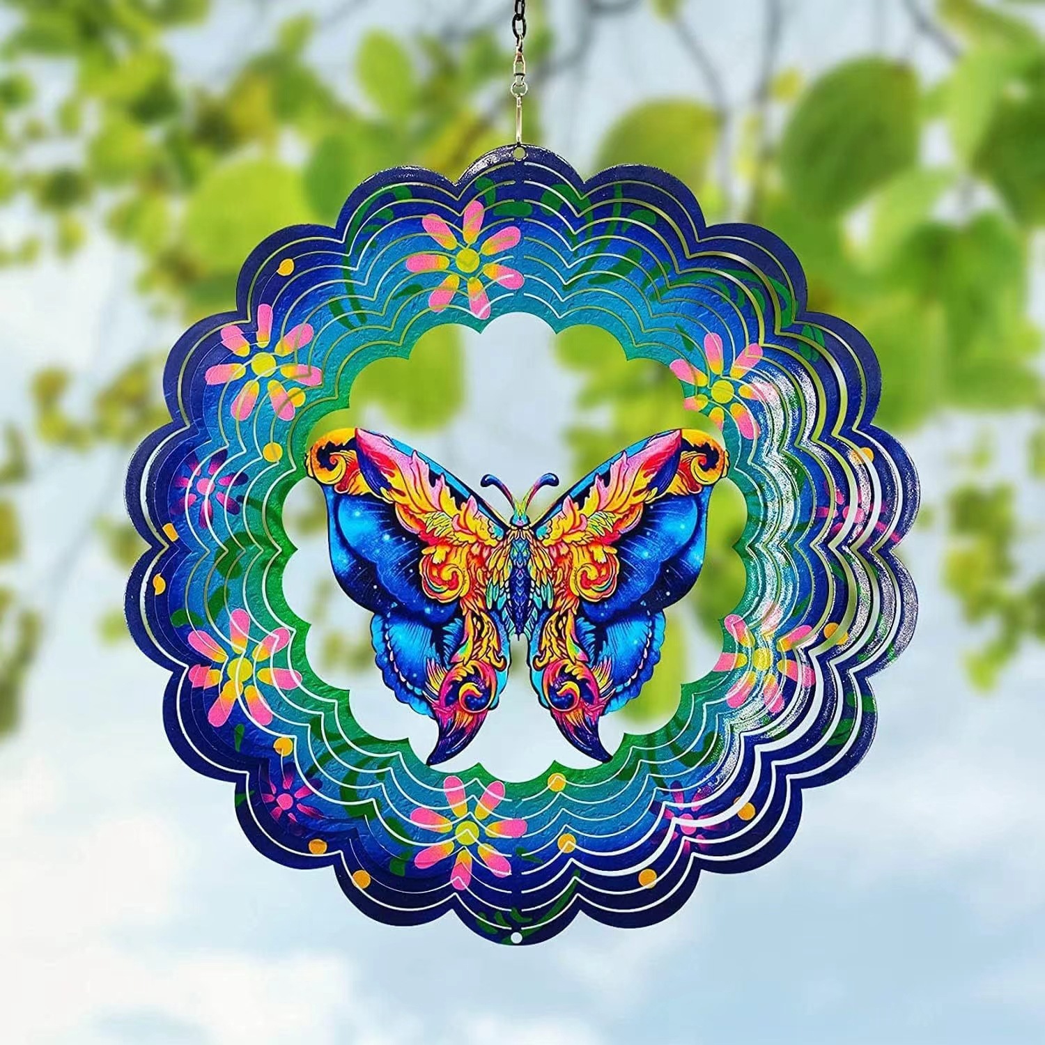 Hummingbird Wind Spinner – Rainbow Garden Hanging Ornament