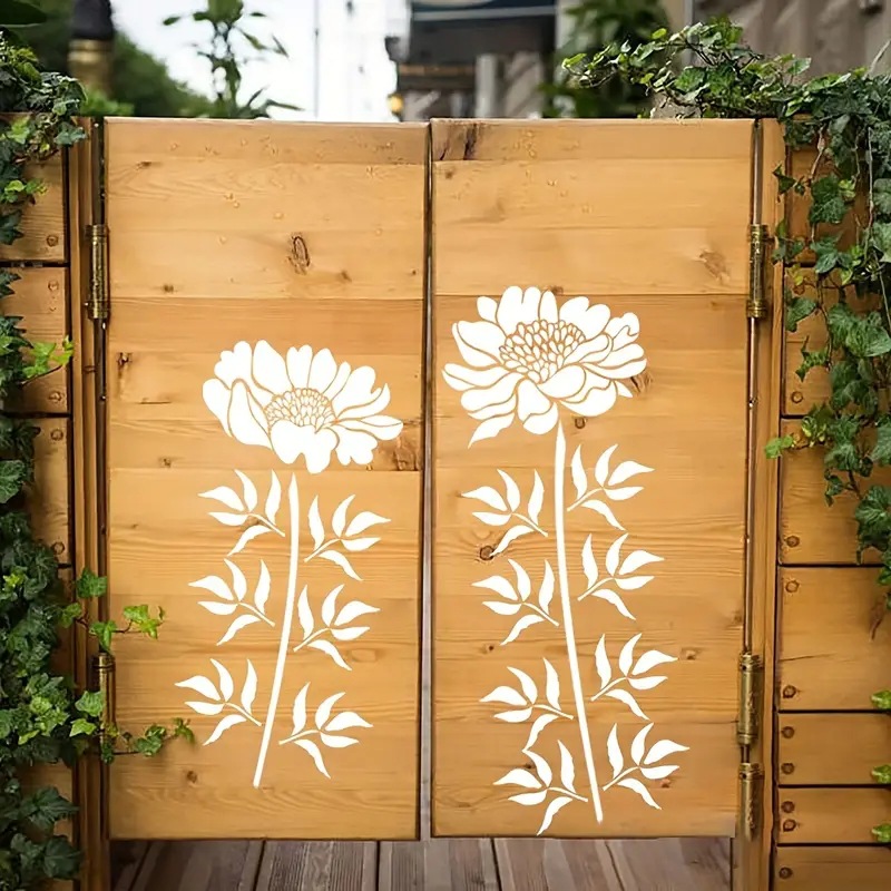 💐 Eptchn Garden Fence Large Flower Stencils🌻DIY Decoration BloomTrace
