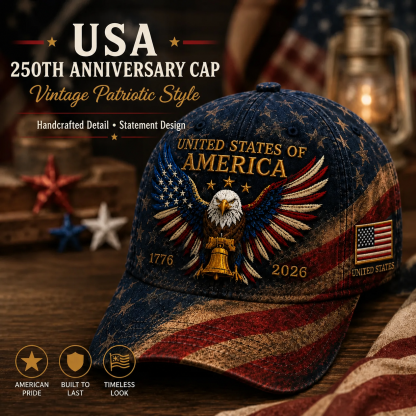 Premium Crafted USA Patriotic Eagle Cap