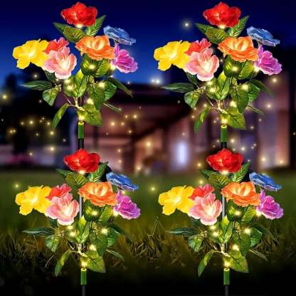 🎁🔥☀️2026 NEW Solar Simulated Garden Lights,upgraded solar panels, IP44 dustproof and waterproof