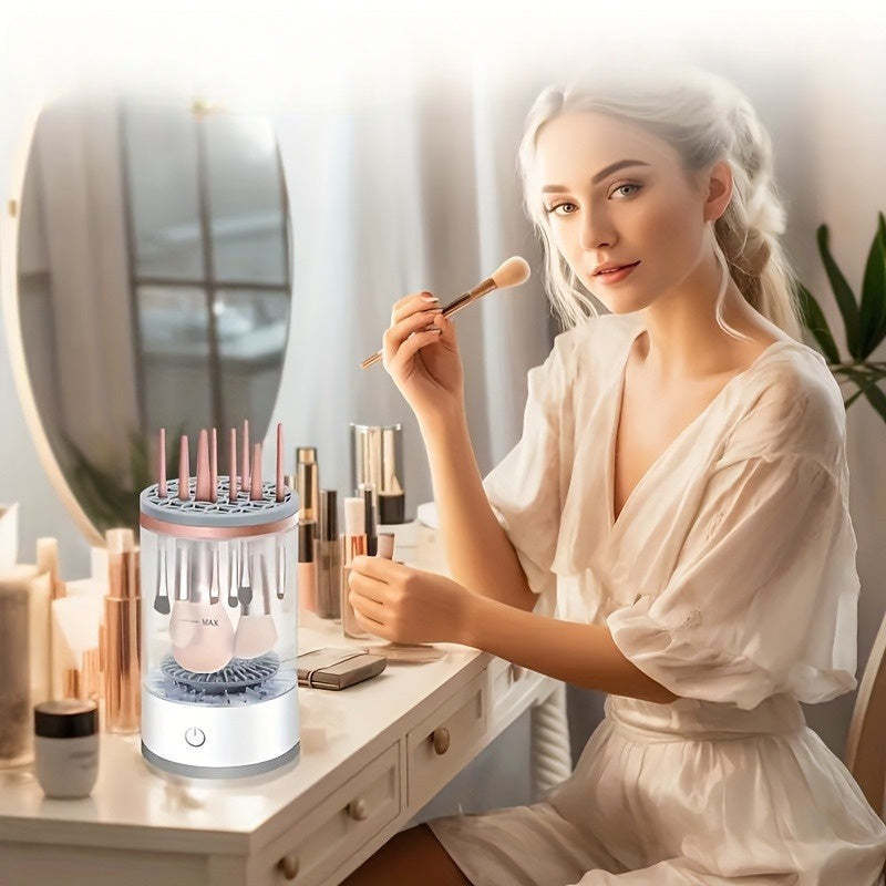 🧹 Electric Makeup Brush Spin Dryer | Home/Travel/Dorm All-Match Cleaning Tool 🎉