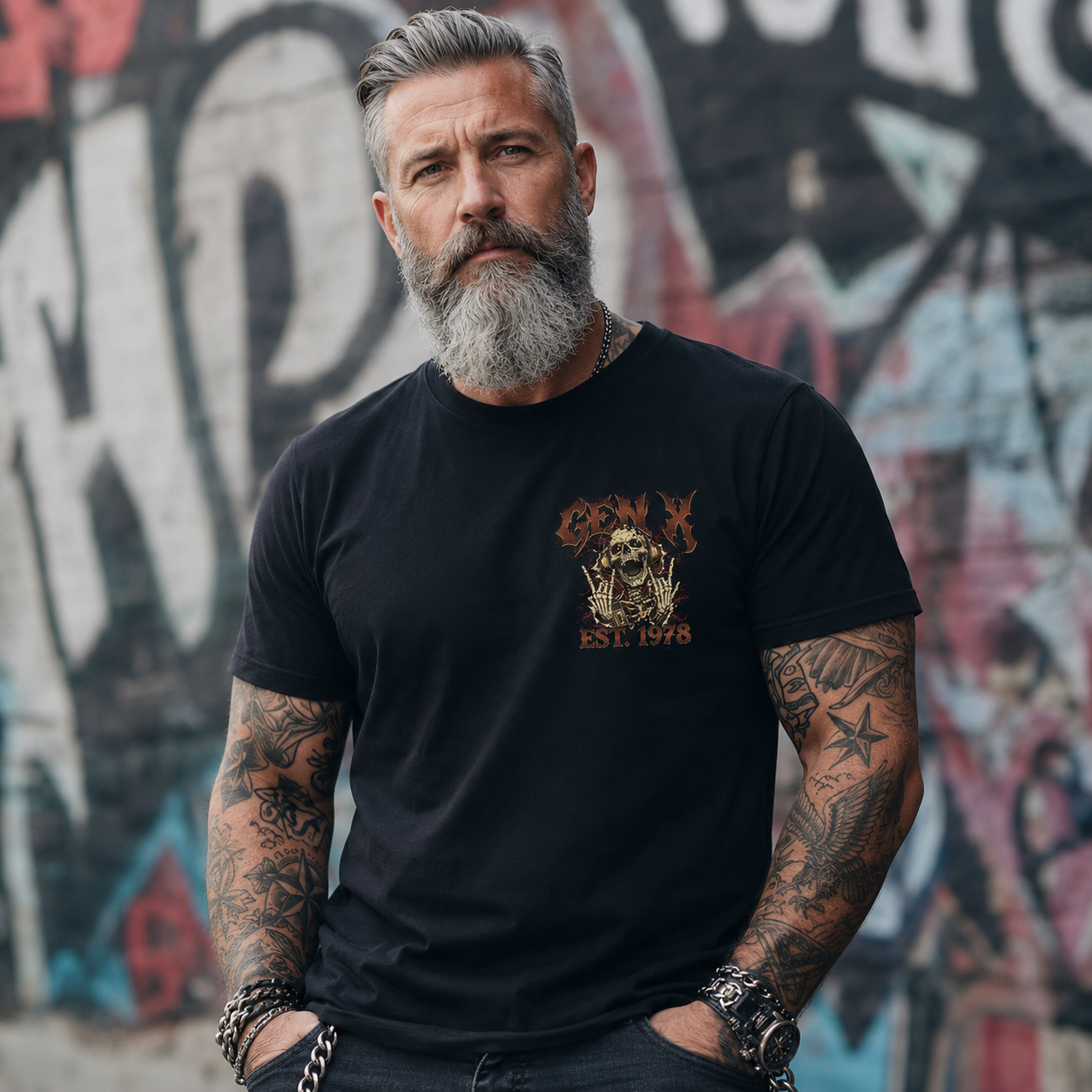 Personalization Year Gen X T Shirt, Vintage Heavy Metal Skull Tee, Lots of Memories No Evidence T-Shirt , Generation X T-shirt For Women For Men