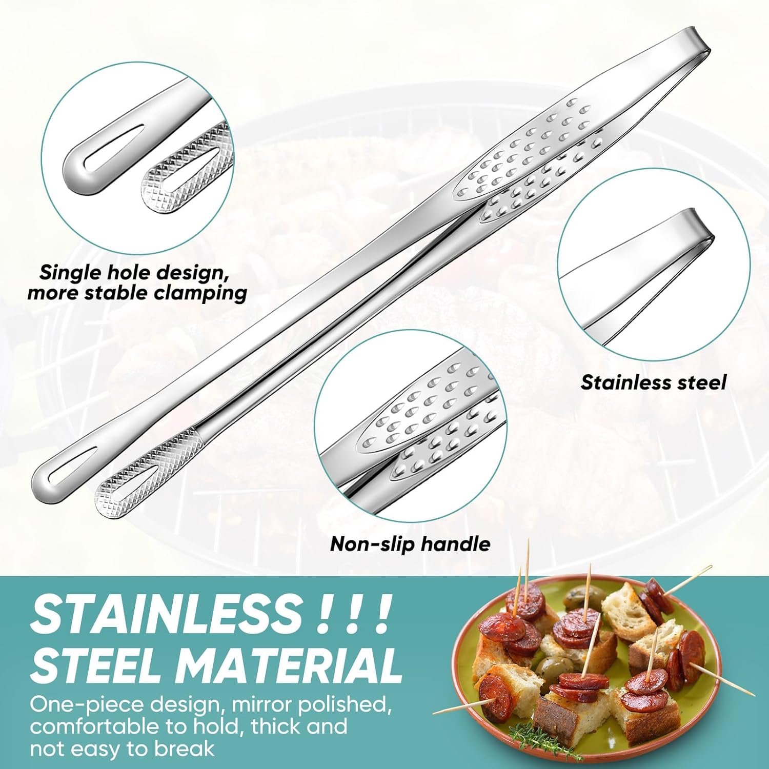 Exclusive Offer💥Stainless Steel Barbecue Tongs