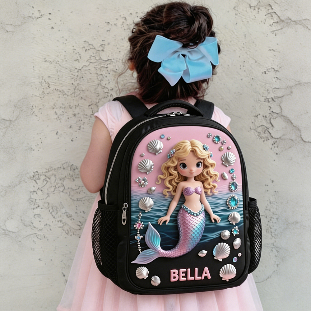Personalized Princess Glitter Backpack Set