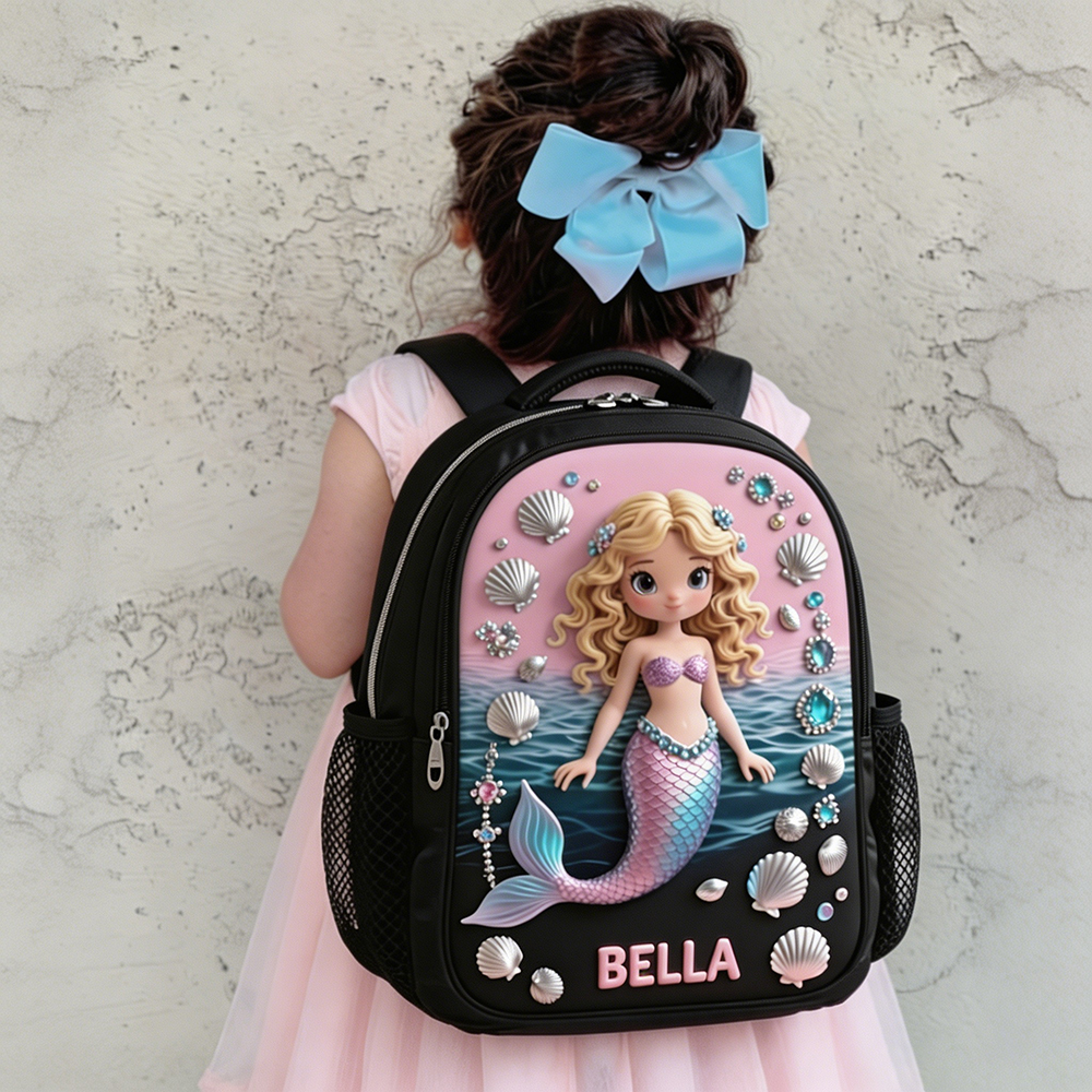 Personalized Princess Glitter Backpack Set