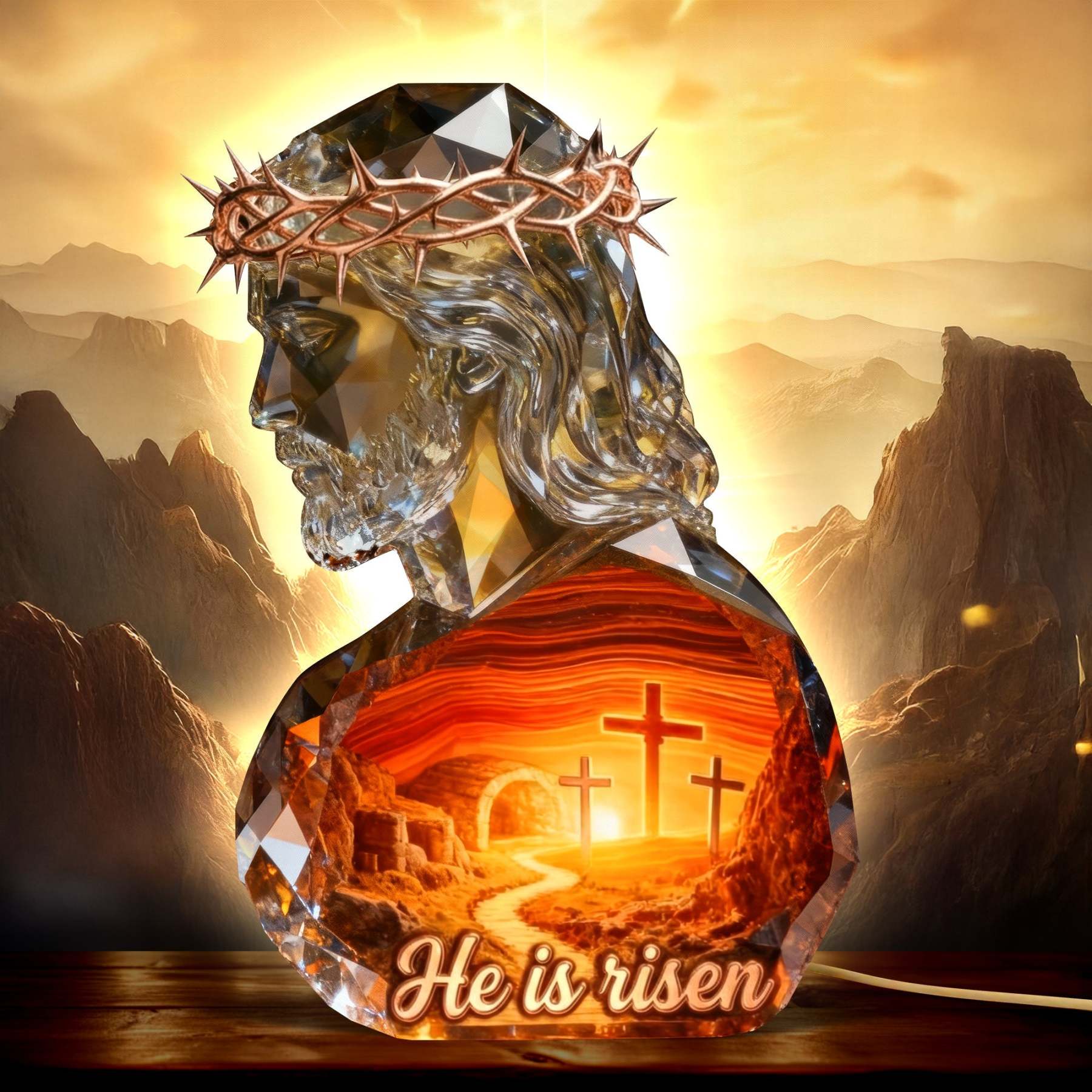 Holy Spirit Resurrection Light Box – Easter Gift for Christians
