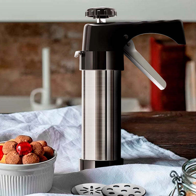 Stainless Steel Cookie Press Gun Kit: Easy Shaping & Durable Build