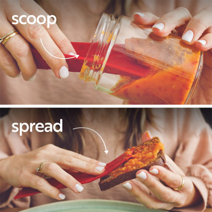 Flat 3-in-1 Folding Measuring Spoons 2 Spoons fold into 6 Sizes Magnetic DuraBend Tech lasts 100k+ folds LeakProof for Wet & Dry Baking Lover Gifts