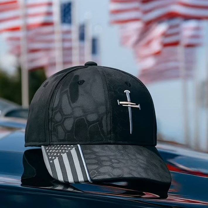 2026 New Year Hot Sale 49% OFF🔥Jesus 3-Nail Cross & Crown of Thorns Christian Embroidered Adjustable Hat ✝️