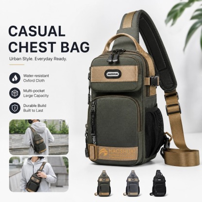 💼Hot Sale 50% OFF! 🔥 2026 Adjustable Oxford Cloth Casual Chest Bag – Stylish & Durable ✨