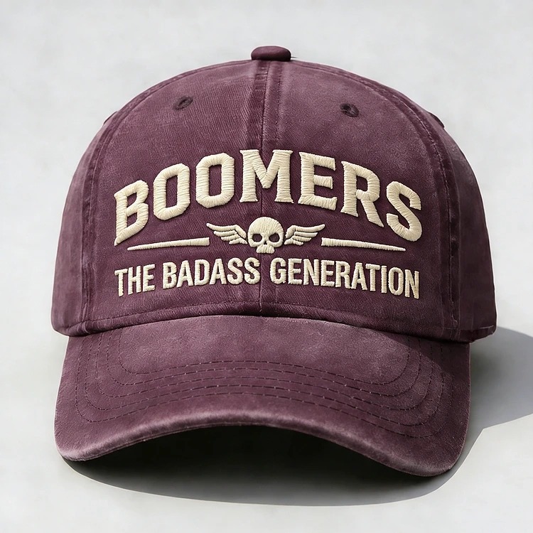Boomers The Badass Generation Embroidery Cap