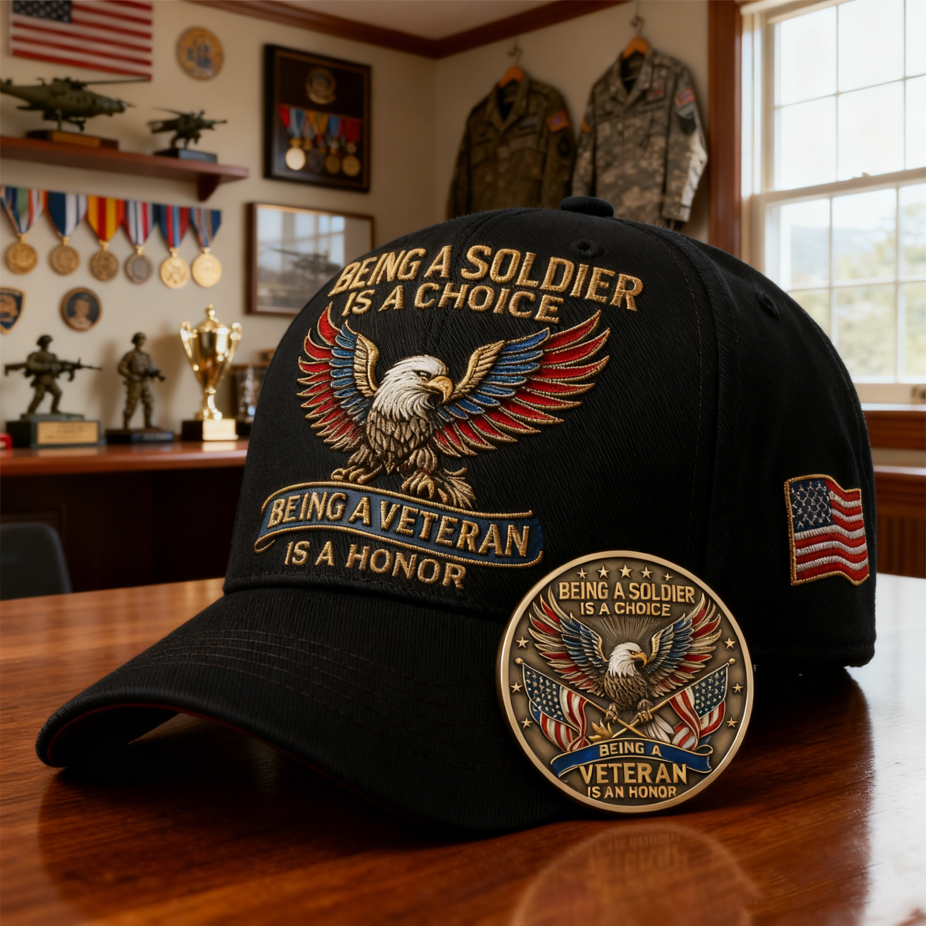 🏆Flash Sale 60% OFF - 🦅 “Being a Soldier , Being a Veteran” Commemorative Set ✨ - A Tribute to Duty, Courage, and Honor 