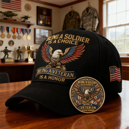 🏆Flash Sale 60% OFF - 🦅 “Being a Soldier , Being a Veteran” Commemorative Set ✨ - A Tribute to Duty, Courage, and Honor 