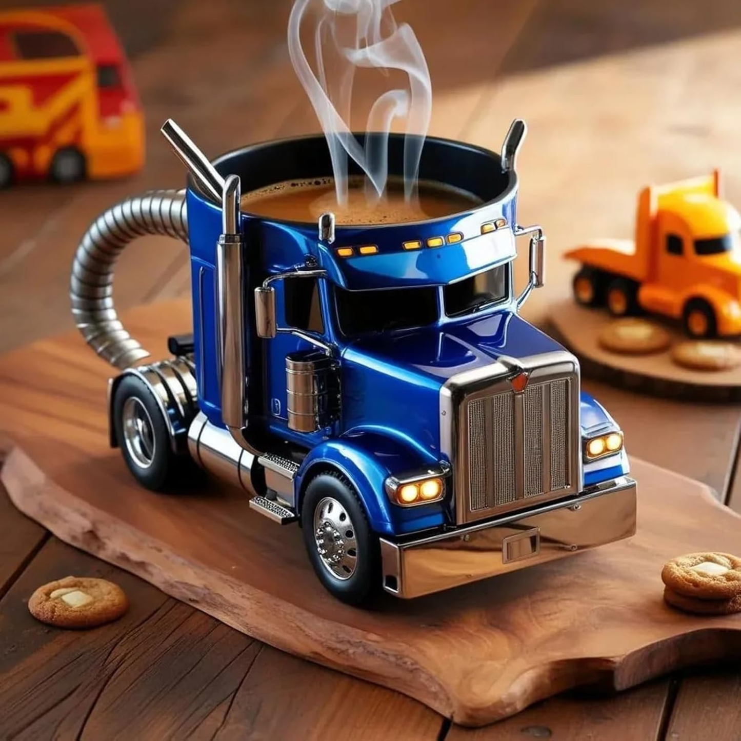 Durable Semi-Truck Shaped Coffee Mug – Handcrafted Resin Mug for Family & Friends