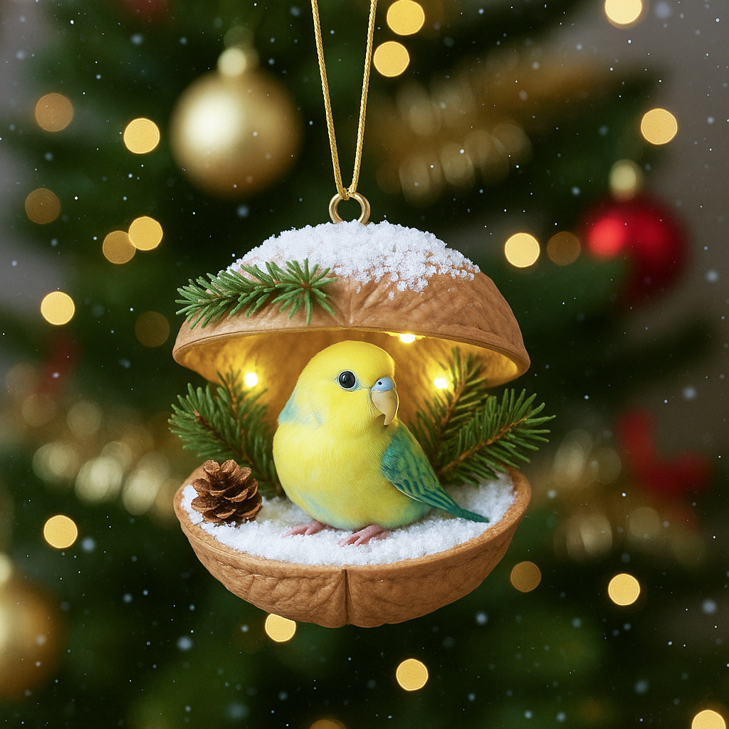 🌰🎄Woodland Friends Walnut Shell Ornament