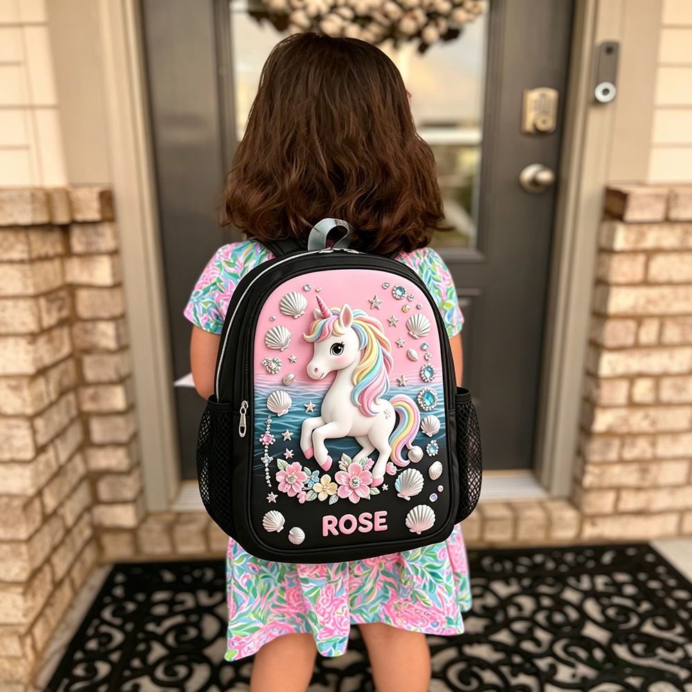 Personalized Princess Glitter Backpack Set