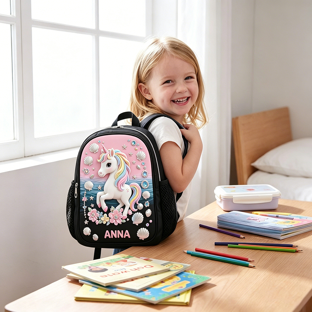 Personalized Princess Glitter Backpack Set