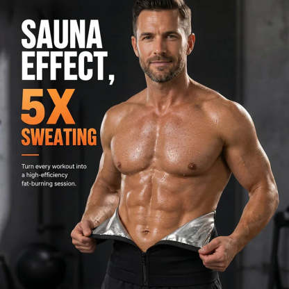 🏃‍♂️ LIMITED-TIME 50% OFF! ✨ Men's Waist Trainer Sweat Belt – Compression, Trimmer, Sauna Effect ✨