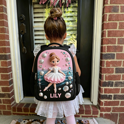 Personalized Princess Glitter Backpack Set