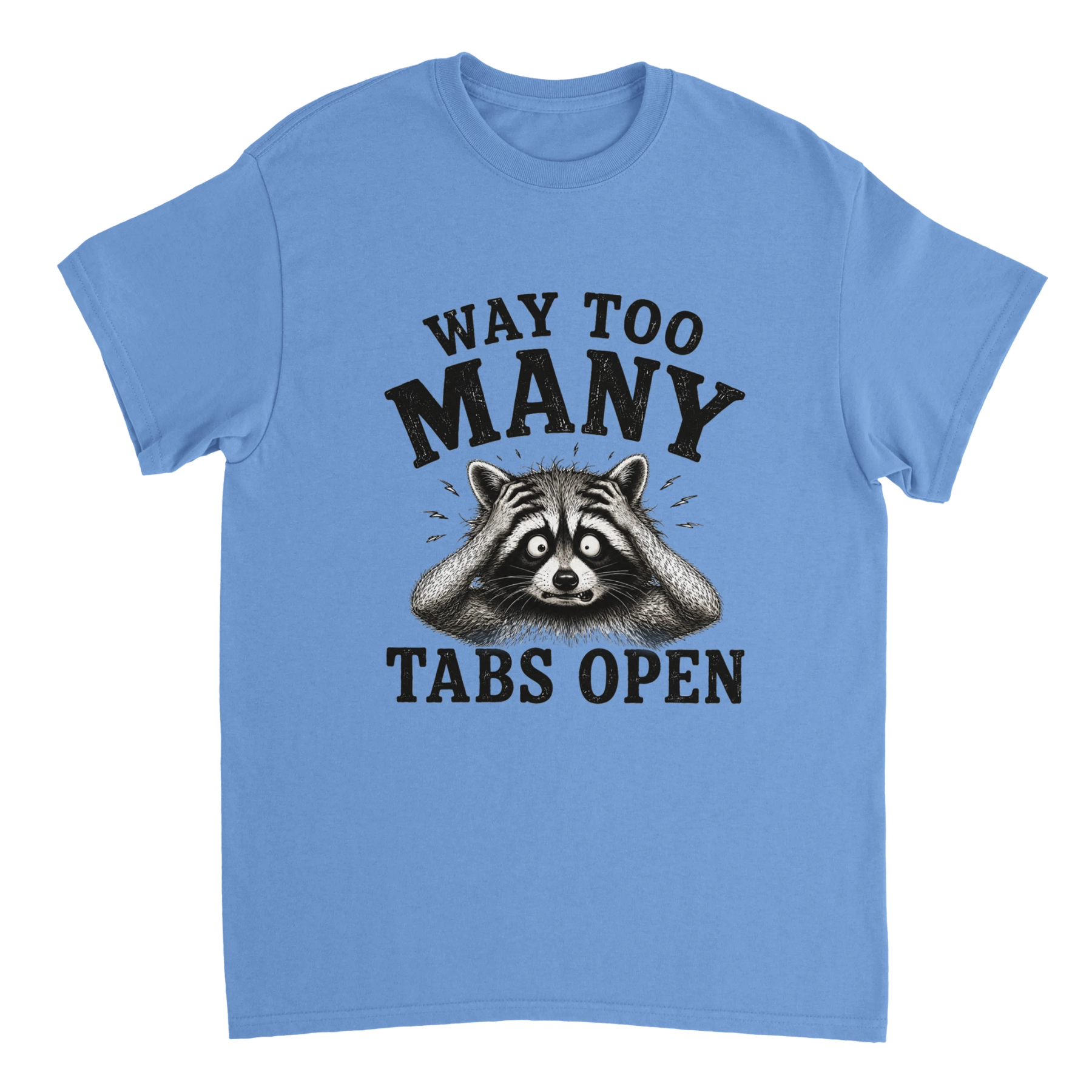 "Way Too Many Tabs Open" Mental Chaos Graphic Tee - Funny Overstimulated Brain Humor