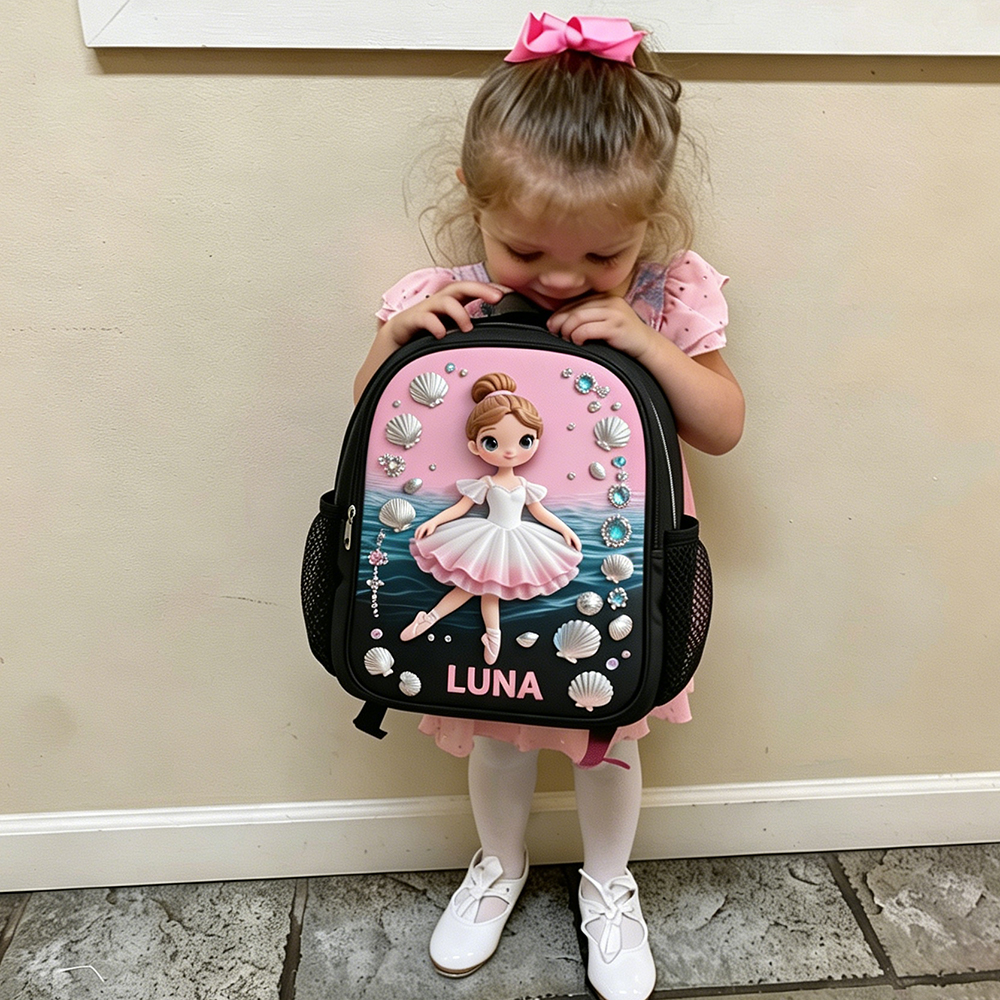 Personalized Princess Glitter Backpack Set