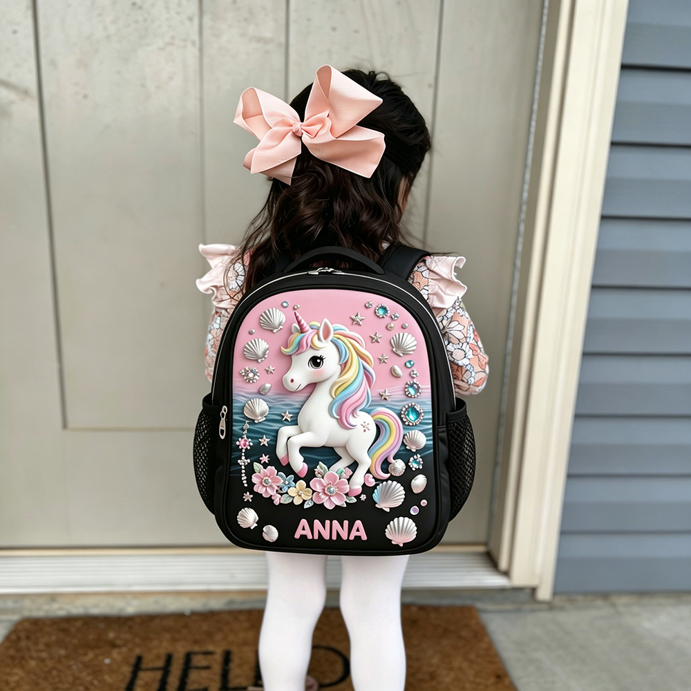 Personalized Princess Glitter Backpack Set