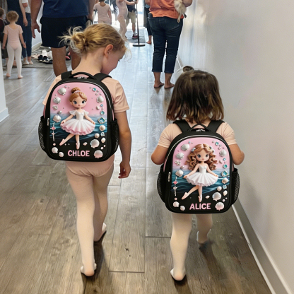 Personalized Princess Glitter Backpack Set