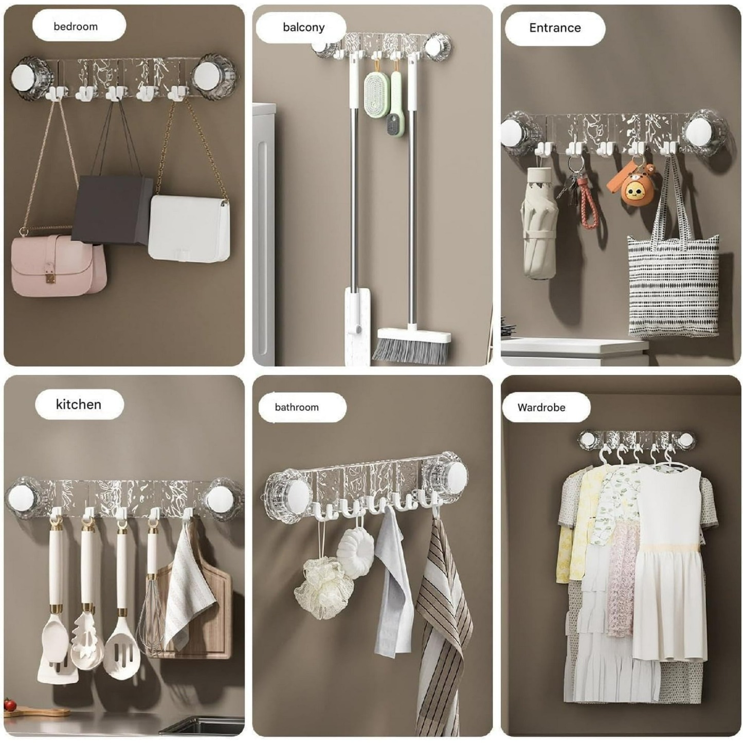 2pcs Strong Suction Cup Hooks